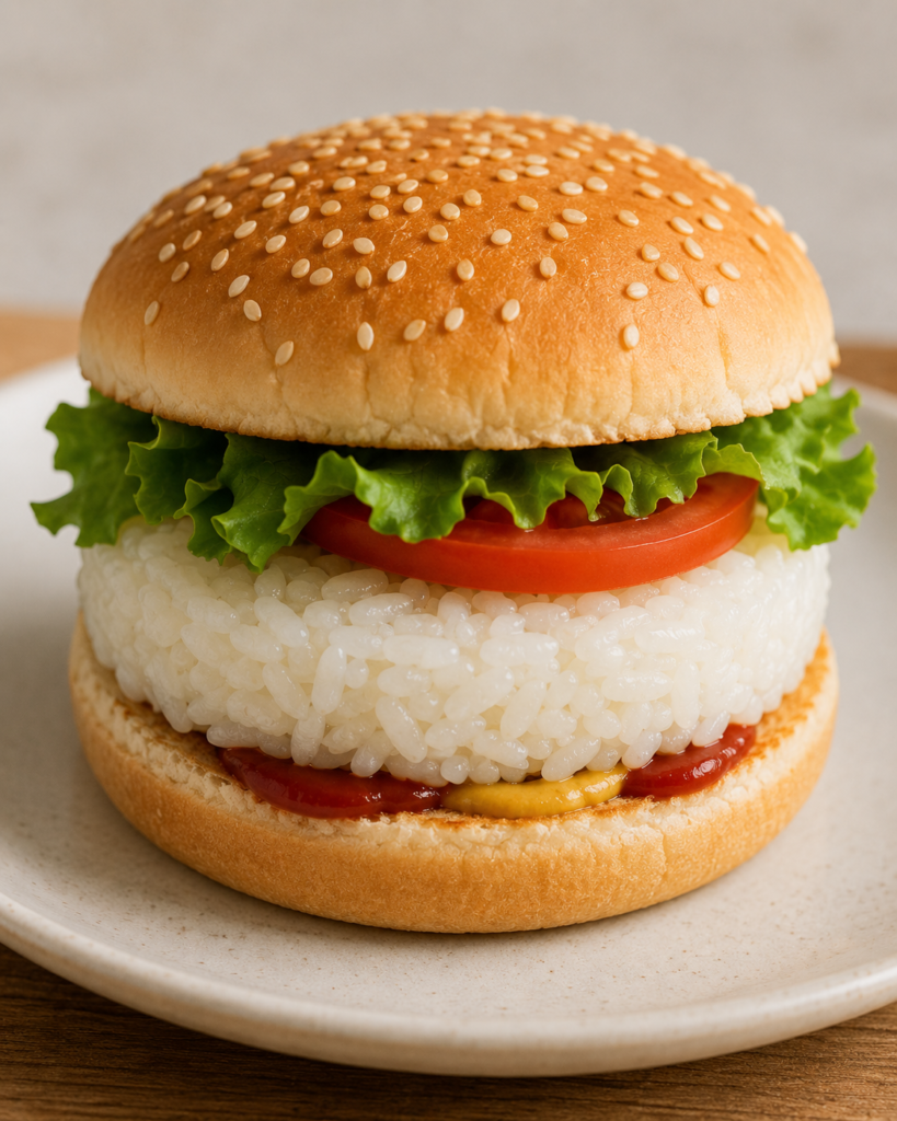 Nothing says "Summer is here" like a delicious rice burger.